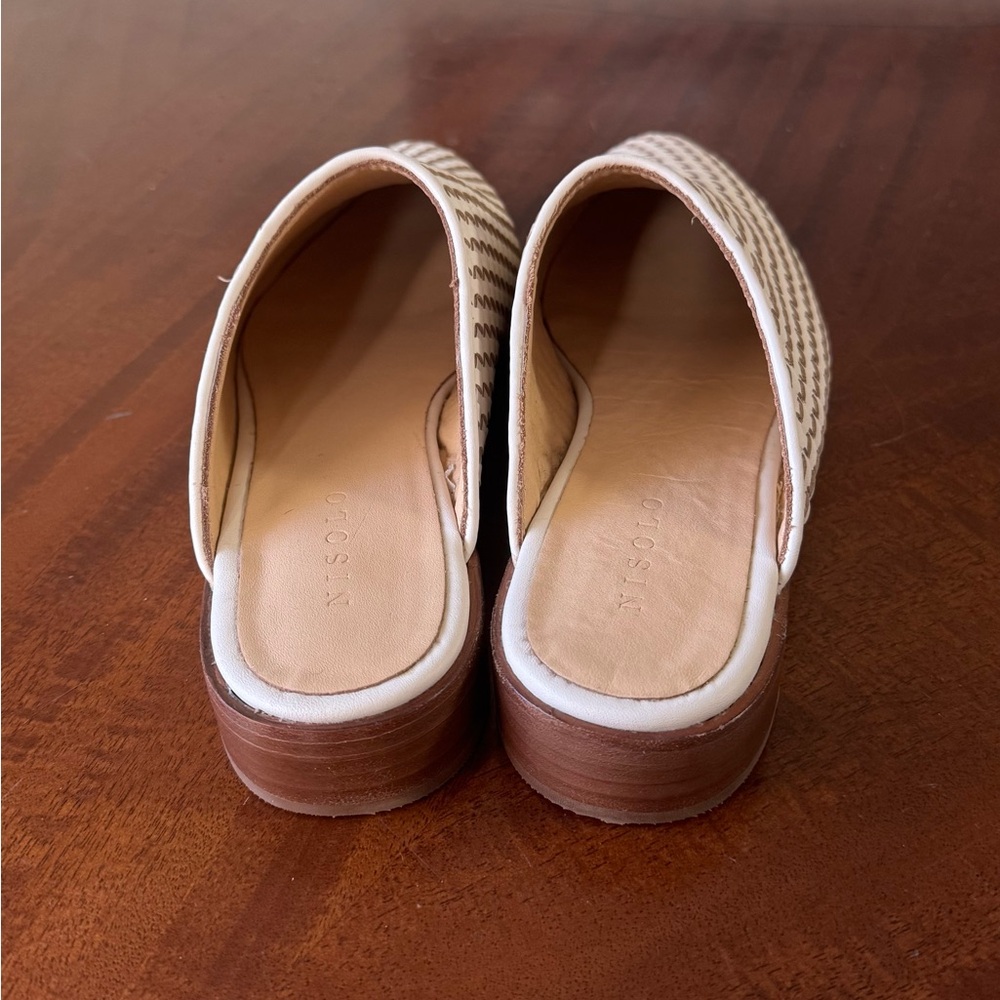 Nisolo Cream Woven Mules - Picture 3 of 4